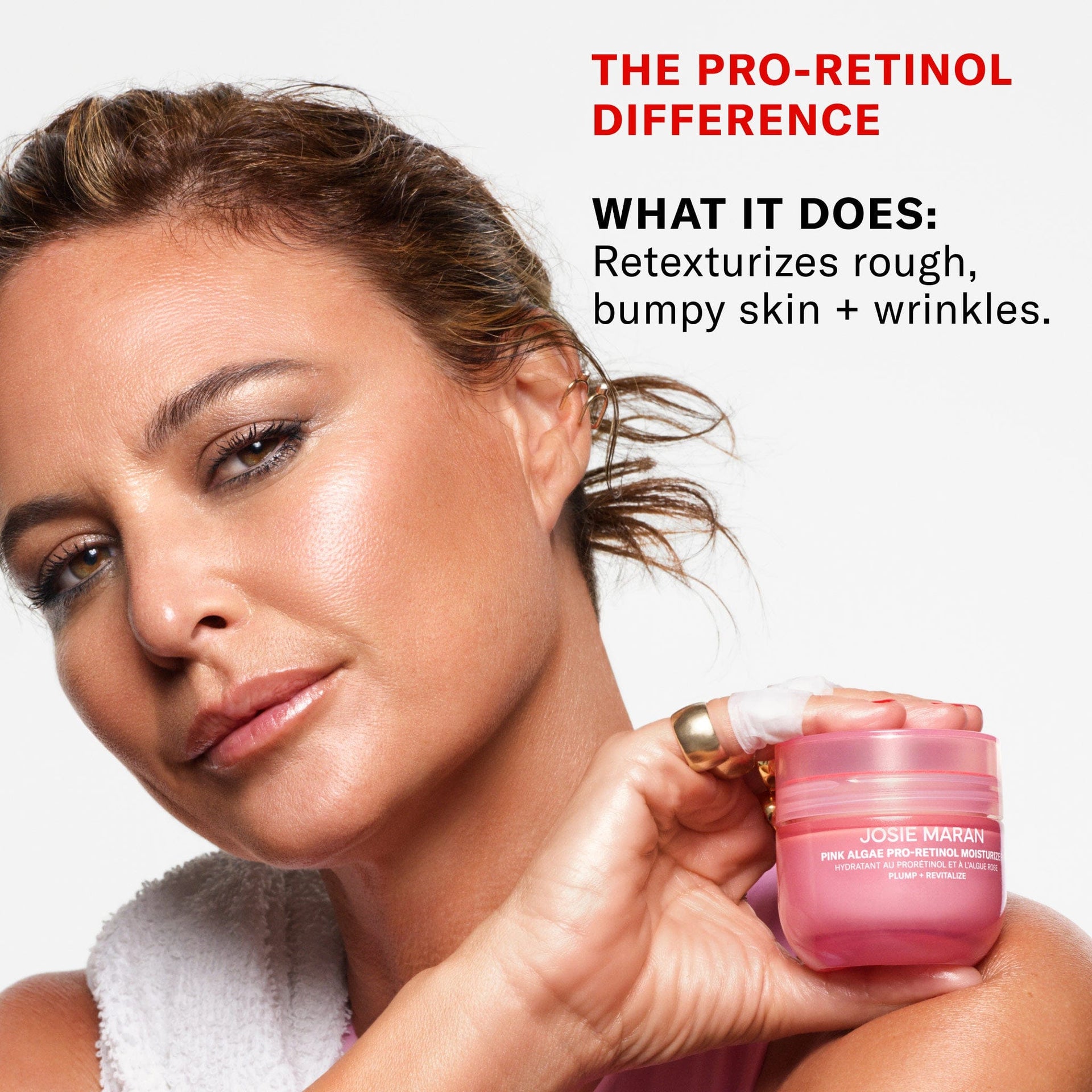What it does: retexturizes rough, bumpy skin and winkles.