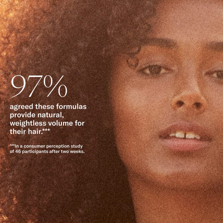 97% agreed these formulas provide natural weightless volume for their hair.**