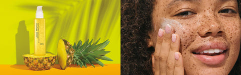 Pineapple Enzyme Pore Clearing Cleanser And Mobile Application Image