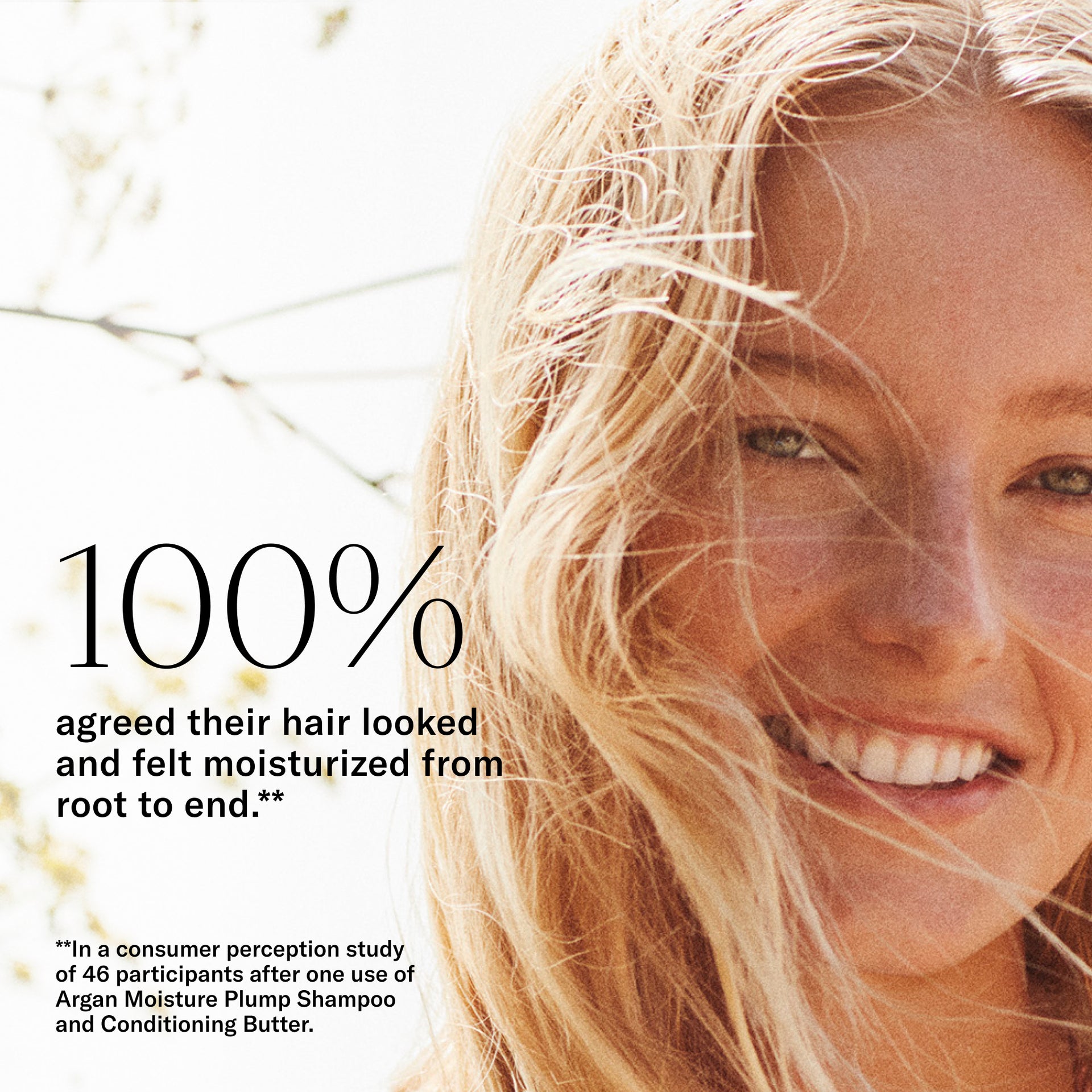 100% agreed their hair looked and felt moisturized from root to end.**