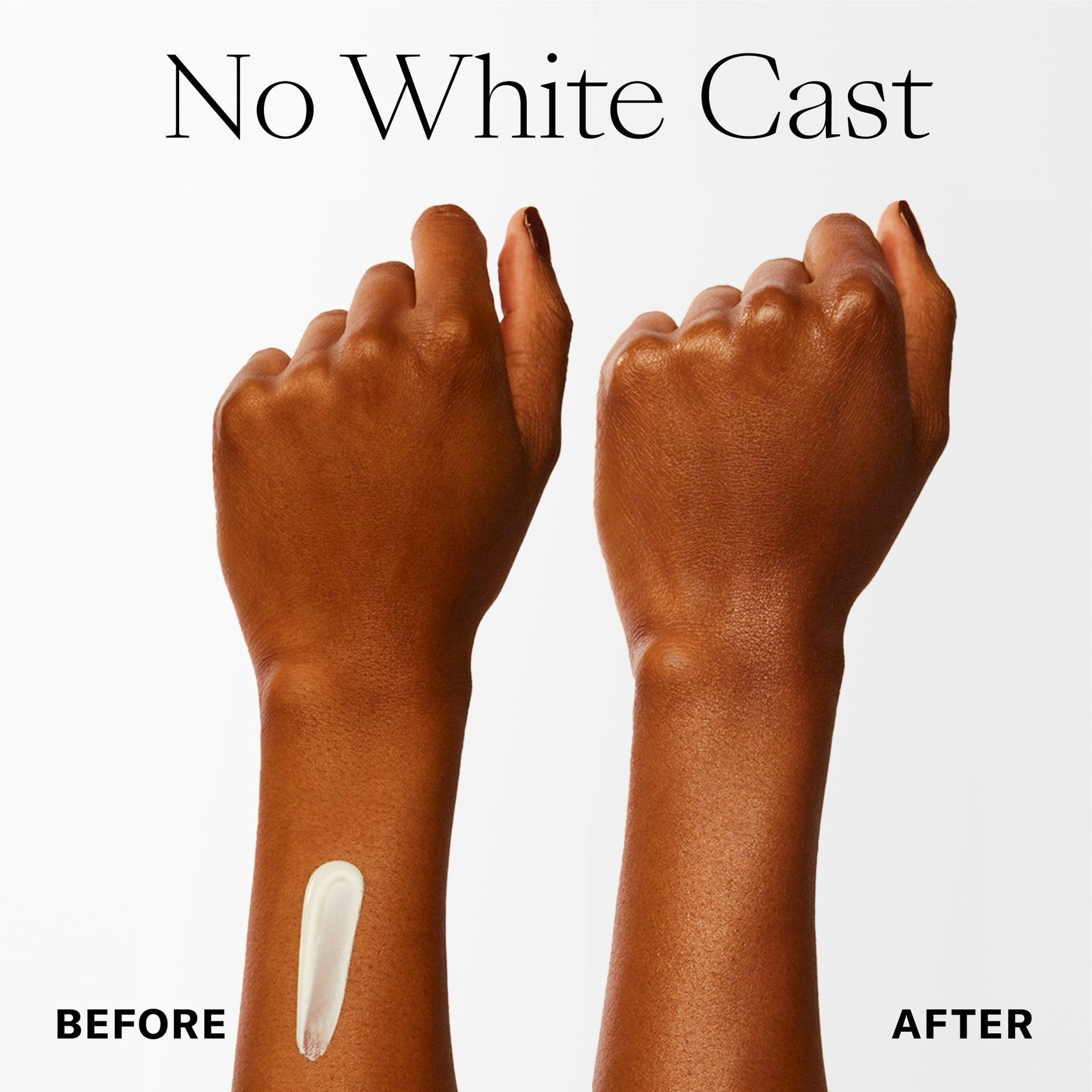 No White Cast. Before and After